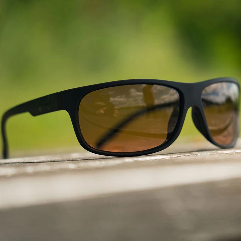 Fox Rage Matt Black Wrap Brown Lens Eyewear